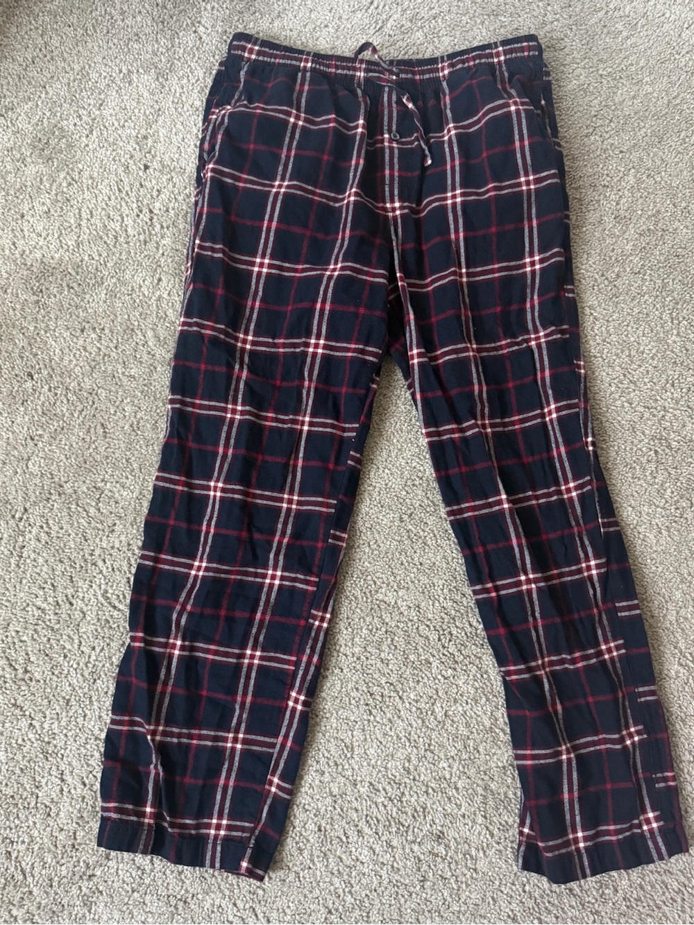 Men's Black and Red Plaid Lounge Pants